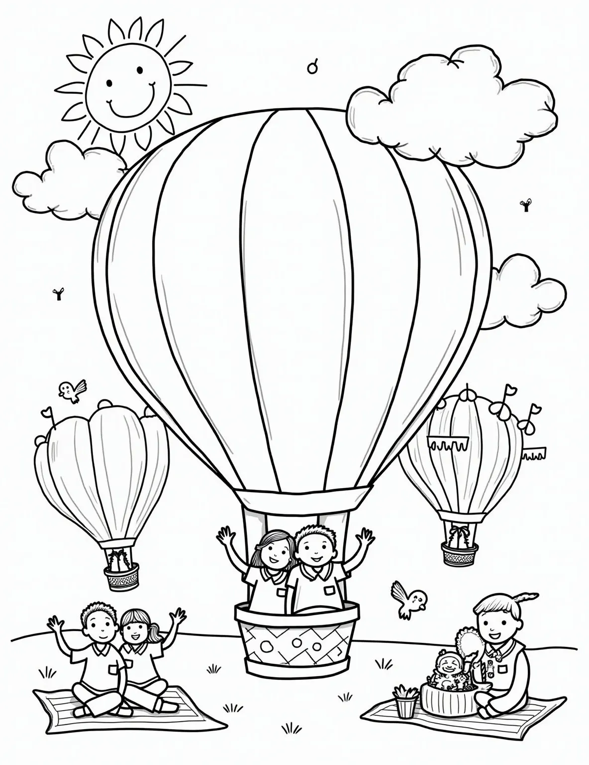 A hot air balloon festival with different shaped balloons