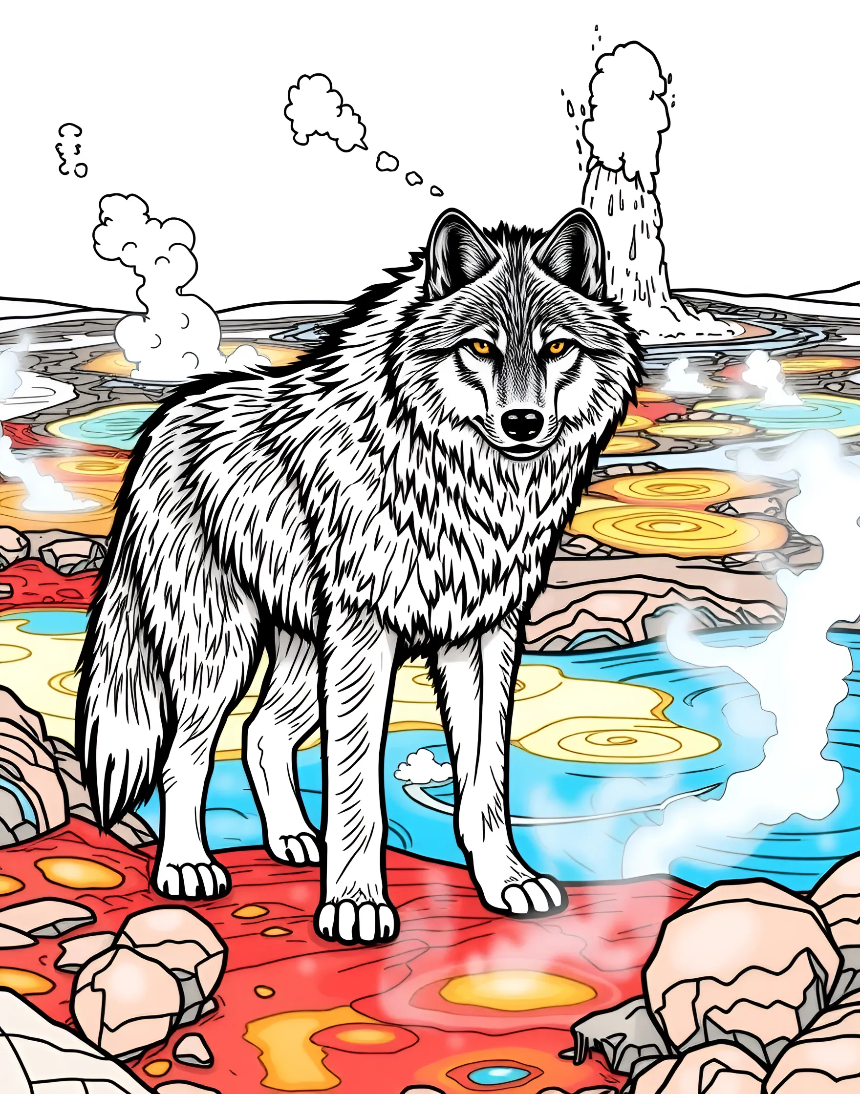 [COUNT] Free Wolf coloring pages