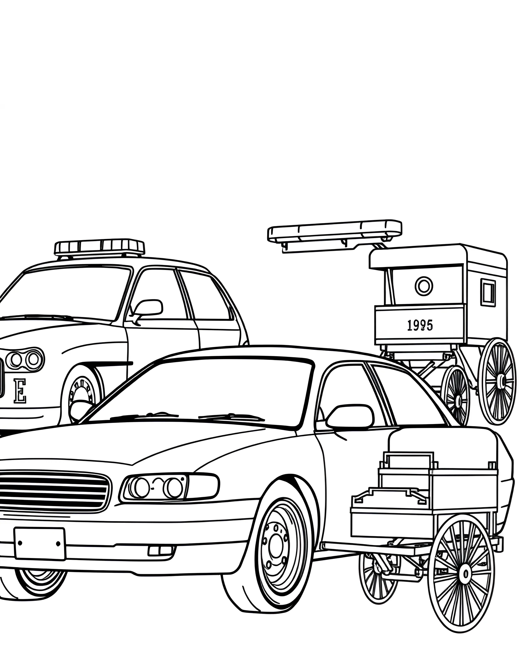 [COUNT] Free Police Car coloring pages