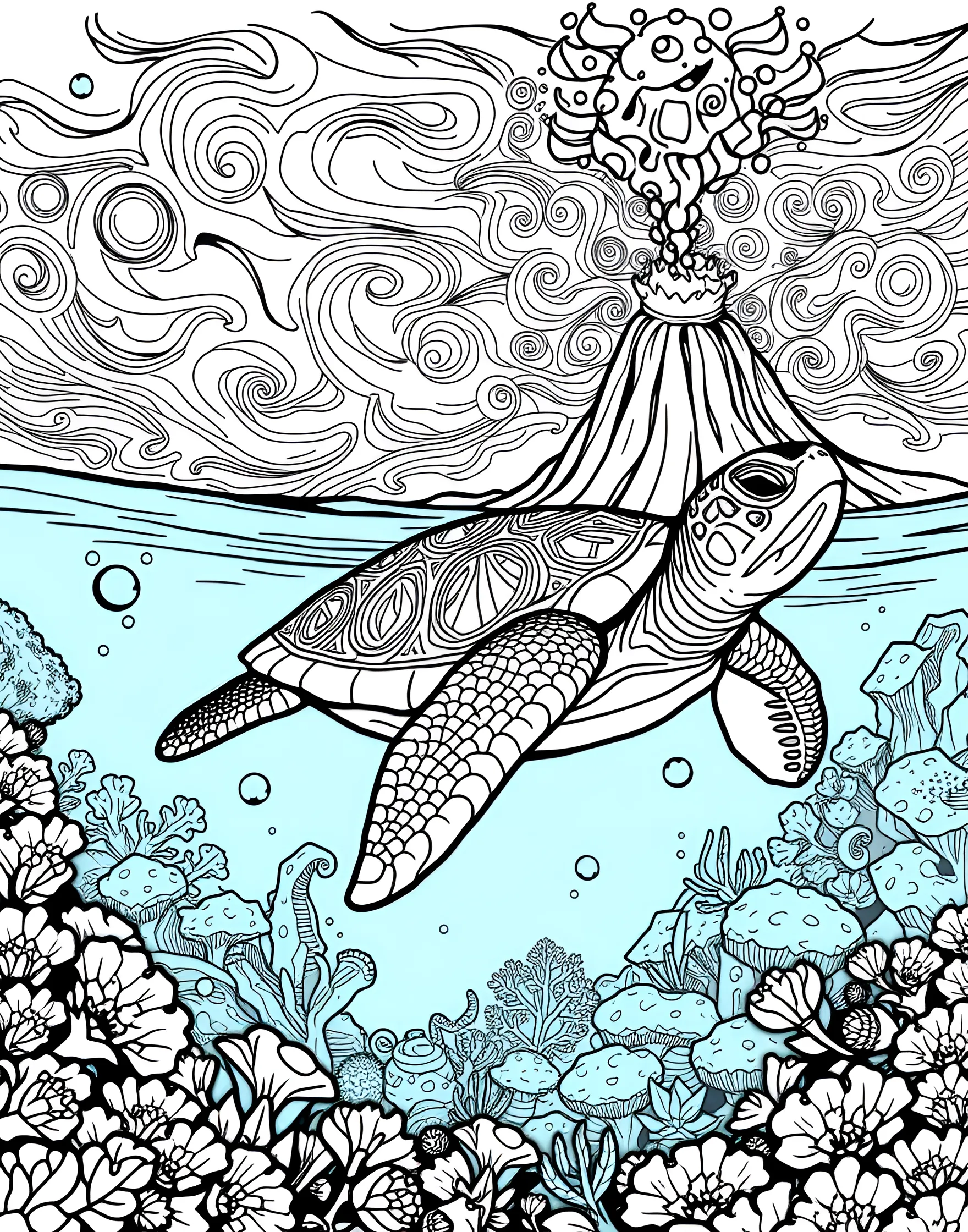 [COUNT] Free Sea Turtle coloring pages