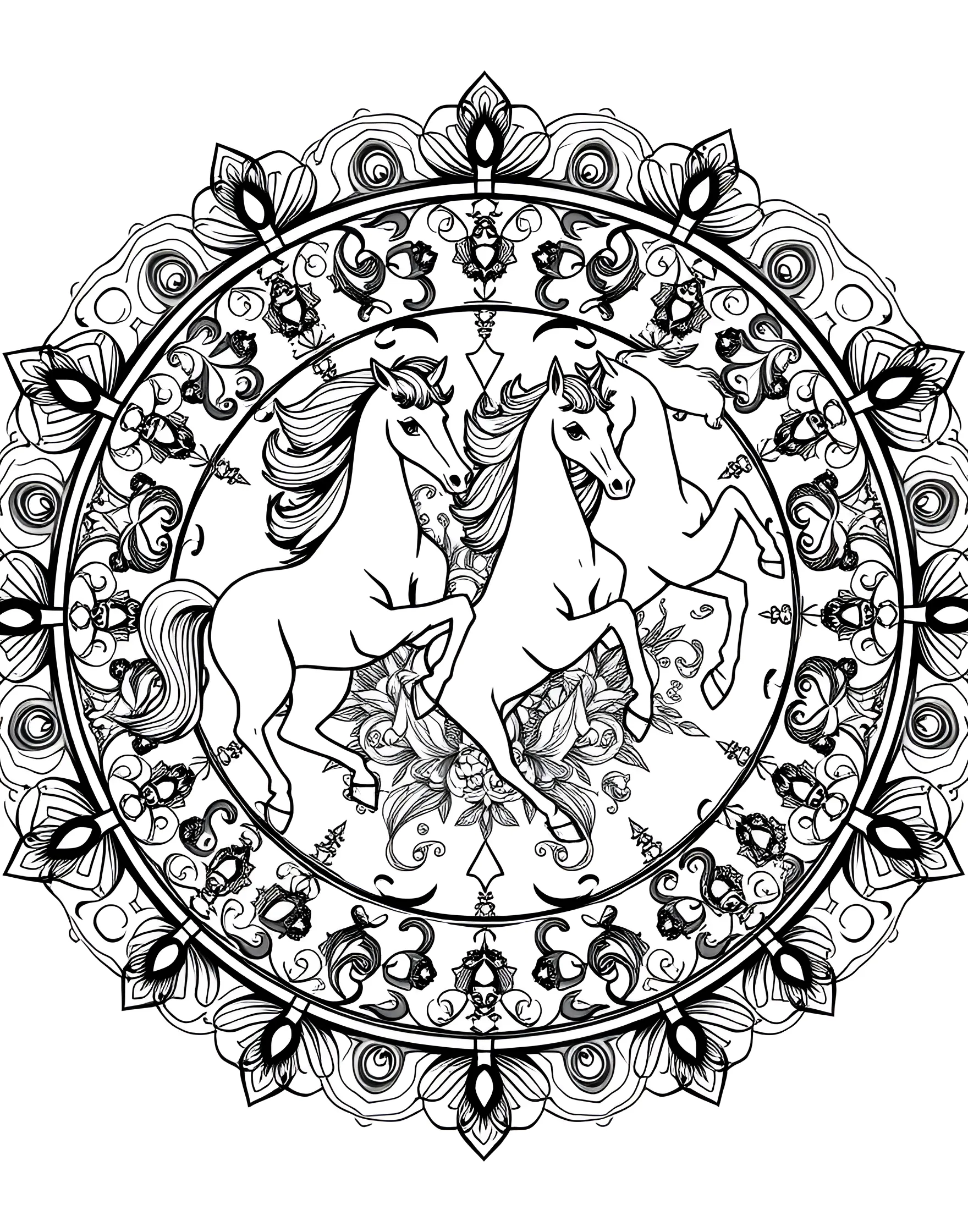 [COUNT] Free Horse coloring pages